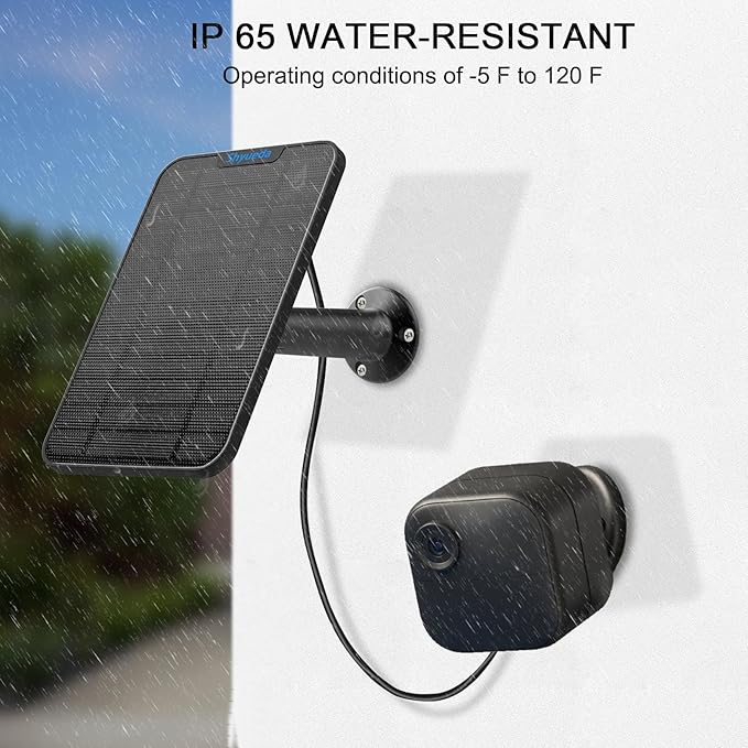 4W Solar Panel Charging Compatible with Blink 4th Gen（Type-C Camera, with 13.1ft Waterproof Charging Cable, IP65 Weatherproof,Includes Secure Wall Mount（3-Pack