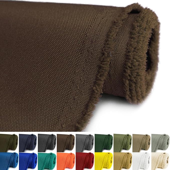 Waterproof Canvas Fabric by The Yard 58inch 600D Upholstery Material Polyester Fabric Outdoor Water Resistant Fabric for Sewing Chair Patio Cushion Purse Bag Interior, Pre Cut 3 Yard Brown