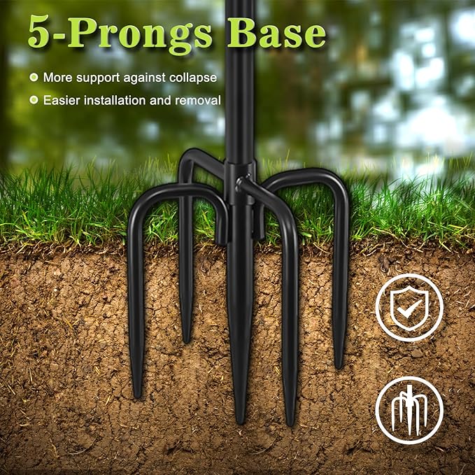 Gtongoko Metal Bird Bath for Outside Heavy Duty, 33 Inch Bird Feeder Birdbaths for Outdoors, Garden Bird Bath Bowl with 5-prongs Base