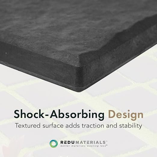 TierraVerde 10-Pack 12”x12” Stomp Stones, Faux Stone - Square, Black | Non-Slip Outdoor Decorative Stepping Stones Set for Landscaping – DIY Decor for Walkways & Yard Pathways