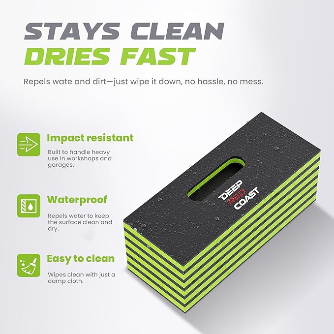 Foldable EVA Utility Mat with Handle & Strap, 47" × 15.8" High Density EVA Foam Kneeling Pad for Garage Work, Workshop Repair, Yard Tasks, Gardening