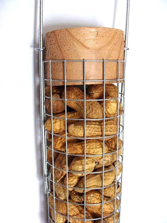 Backyard Birds Unlimited Cedar Whole in-Shell Peanut Outdoor Hanging Wild Bird Feeder Made in the USA-Large 42" Inch