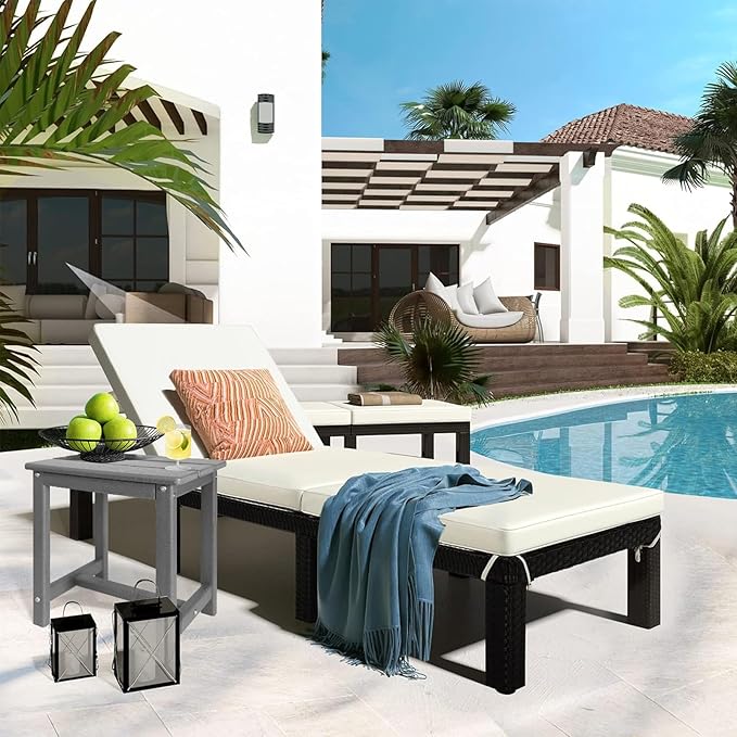GARDENSTAR Adirondack Square Side Table,one-Tier Outdoor end Table, Patio Side Table for Pool,Porch,Backyard,Relaxing Companion (Grey)
