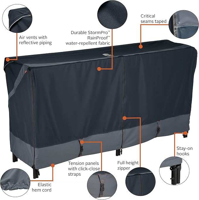 Classic Accessories StormPro Waterproof Heavy-Duty 8 Ft Log Rack Cover