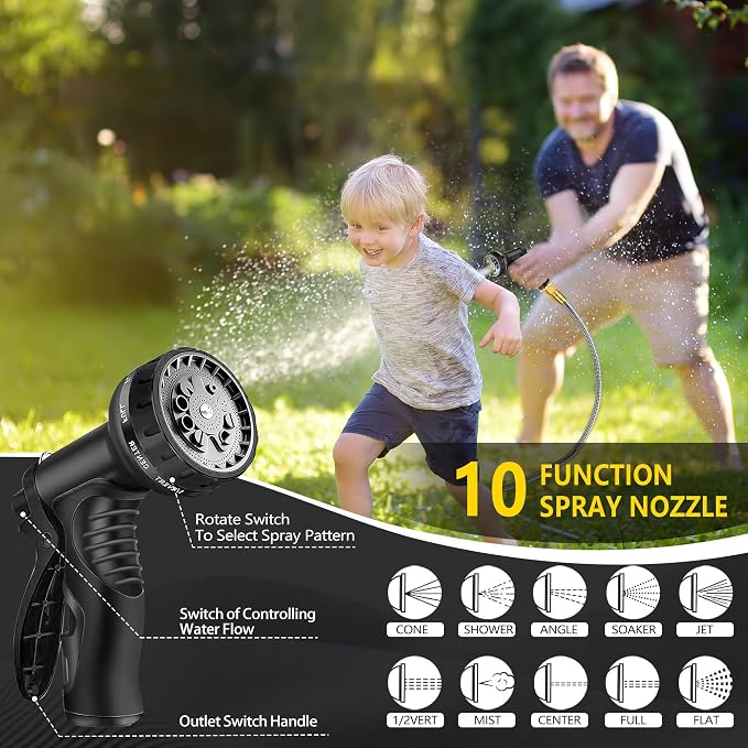 150 ft Stainless Steel Garden Hose - 2026 New Technology Metal Water Garden Hoses with 3/4" Solid Fitting - Lightweight,Ultra Flexible,Durable,Kink-Less Watering Pipes Garden Hoses For Yard, Outdoor