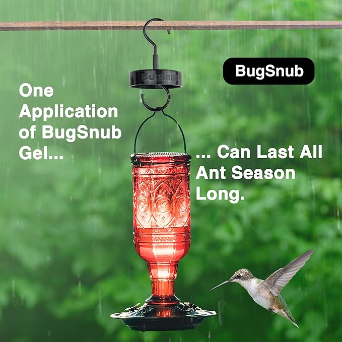 Hanging Ant Guard (3-pack)- Waterless Ant Defense for Hummingbird Nectar Feeders, Unique Upside-down Design, No Liquid Moat, Metal Hooks
