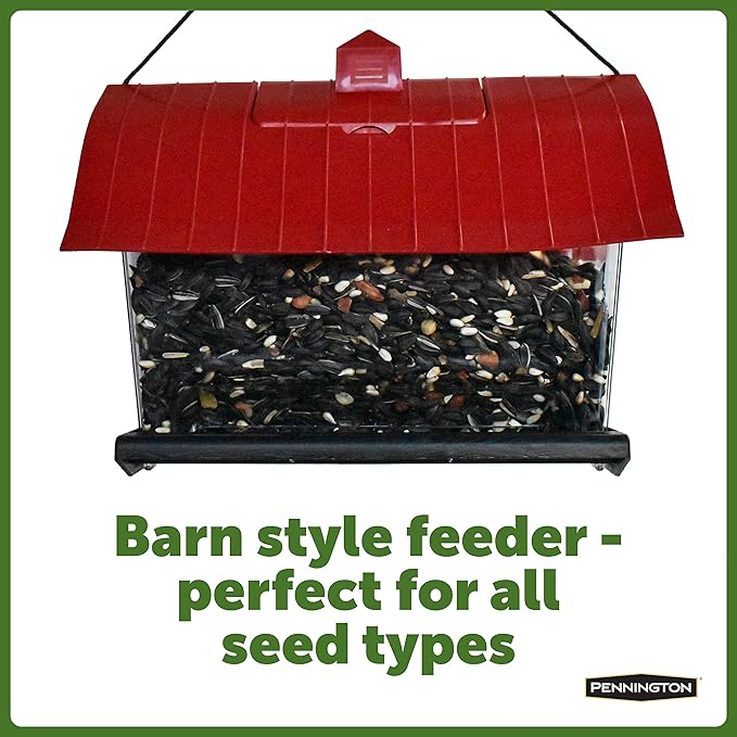 Pennington Country Barn Hopper Bird Feeder, 4.5-Pound Capacity Bird Feeders