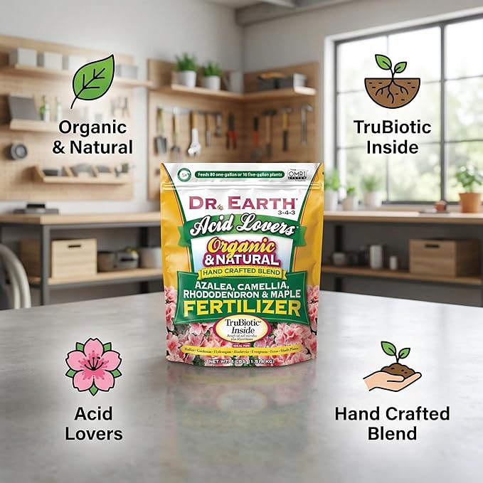 Acid Lovers Organic Granules Plant Food – 4 lb Bags – Azalea and Hydrangea – Gardenia Fertilizer and Japanese Maple for Acidic Soil – 3 Pack