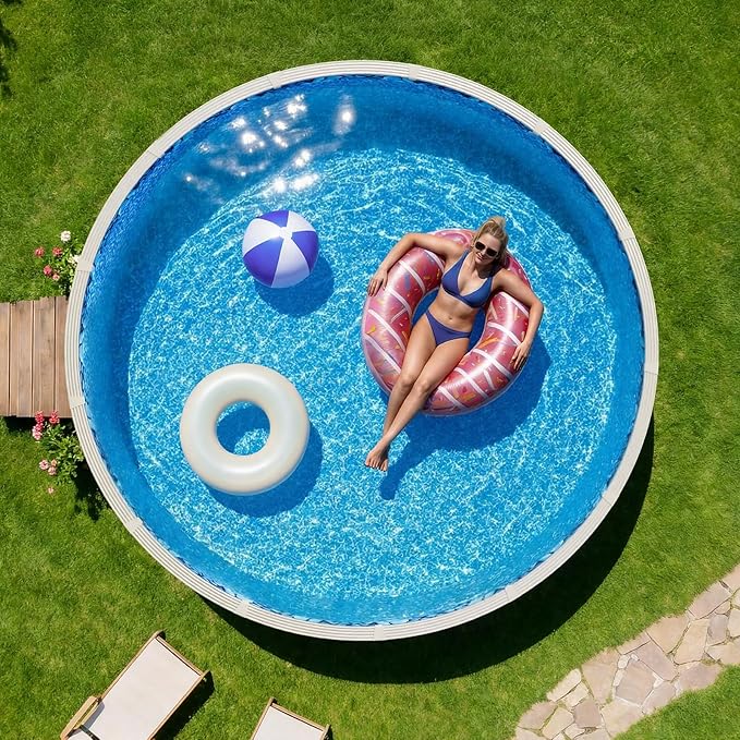 VEVOR 18-ft Round Above Ground Pool Liner, Overlap Pool Liners, Thickend Upgraded Gauge Vinyl, 48-to-54inch Wall Height, Designed for Steel Sided Above-Ground Swimming Pools