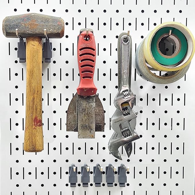 3-inch Wire Hook Model 113 | Compatible with Wall Control | for Tool Wall Organization of Combination Wrenches, Adjustable Wrenches, Hammers, Paint Brushes, Merchandise, and More | 10-Pack