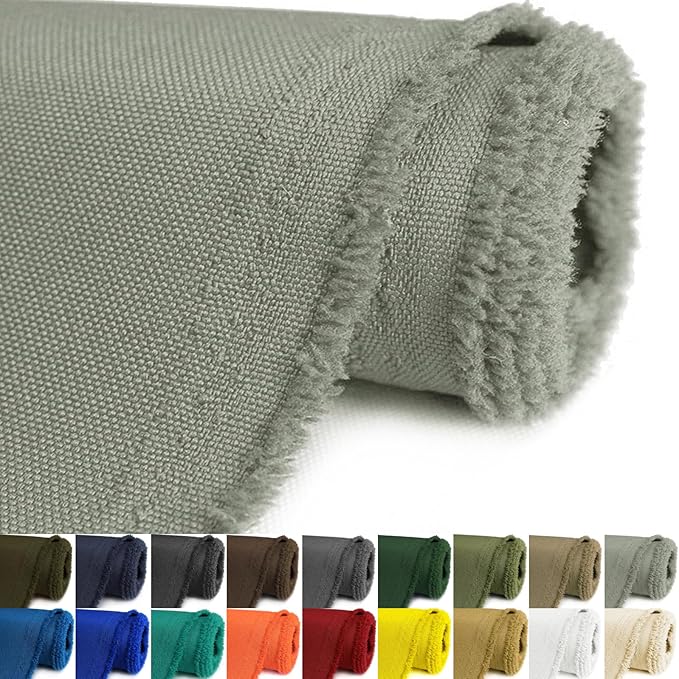 Waterproof Canvas Fabric by The Yard 58inch 600D Upholstery Material Polyester Fabric Outdoor Water Resistant Fabric for Sewing Chair Patio Cushion Purse Bag Interior, Pre Cut 5 Yard Silver Grey
