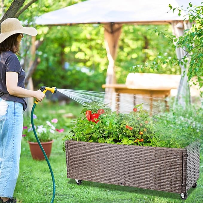 WONDER GARDEN Raised Garden Bed-Planter Box - Raised Garden Beds Outdoor for Vegetables Flower Herb Backyard Patio