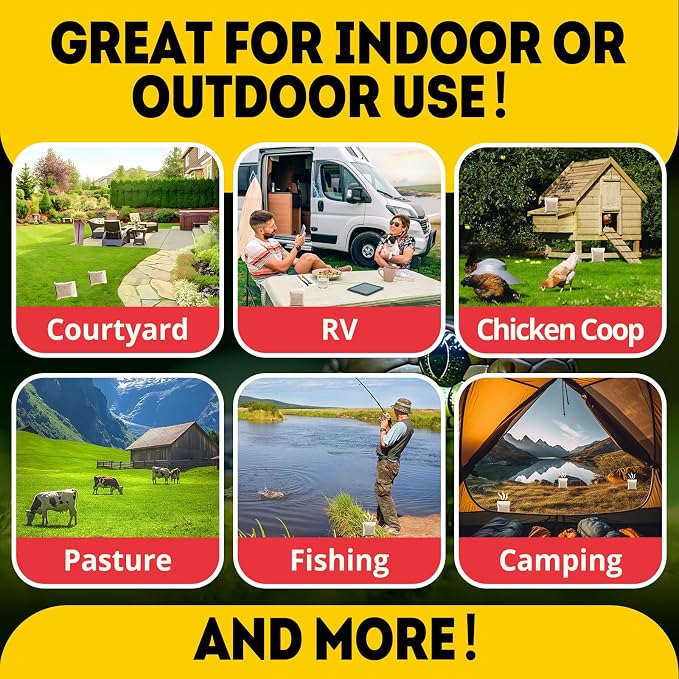 Snake Repellent for Yard Powerful, Best Rattlesnake Repellent Indoor Pet Safe, Snake Away for Outdoor, Nature Snakes Be Gone for Lawn Garden Coop Farm Camping, Snakes Deterrent 12 Packs