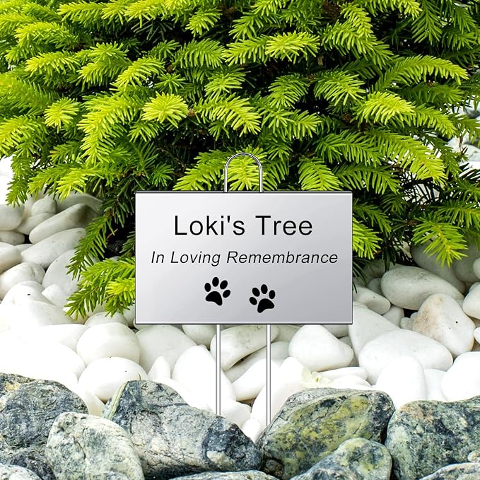 Landhoow 100 Pcs Large Garden Plant Markers Metal Plant Labels Sign 4'' x 6'' with 11'' Stake Weatherproof Waterproof Garden Sign for Outdoor Tree Seedlings Herbs Vegetable Greenhouse, Silver
