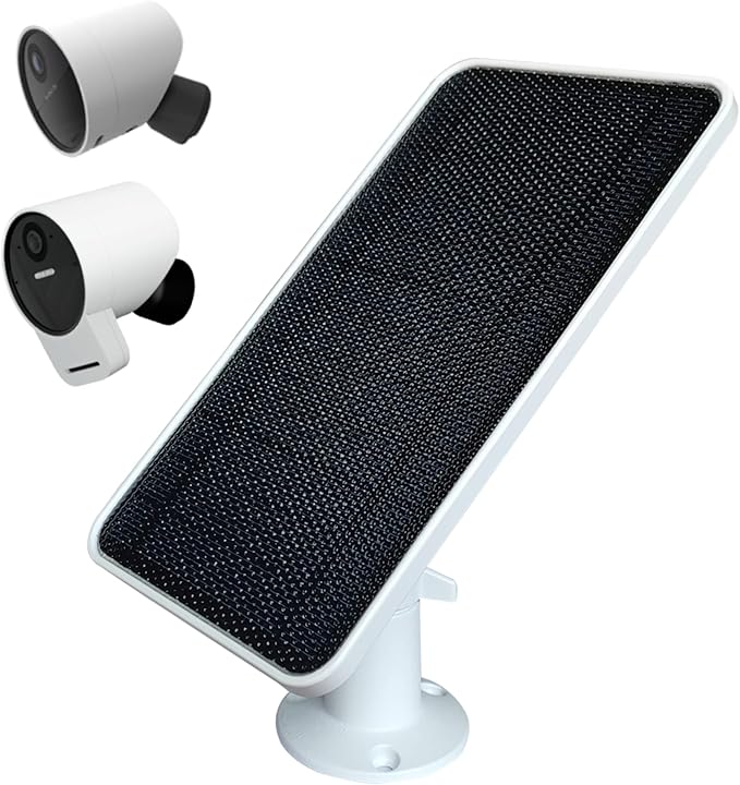 JJMASEE Solar Panel for SimpliSafe Outdoor Security Camera and Series 2, Waterproof Solar Charger for SimpliSafe Outdoor Camera, with 13FT Cable & 360° Adjustable Aluminum Alloy Mount (1 Pack)