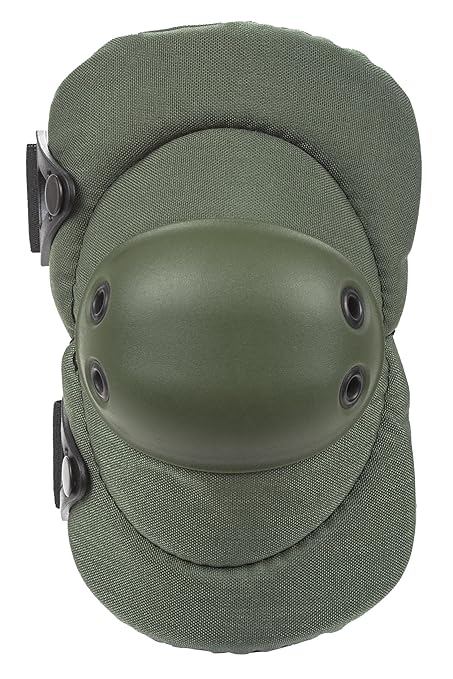 ALTA 53013.09 AltaFLEX Elbow Protector Pad, Olive Green Cordura Nylon Fabric, AltaLOK Fastening, Flexible Cap, Round, Olive Green