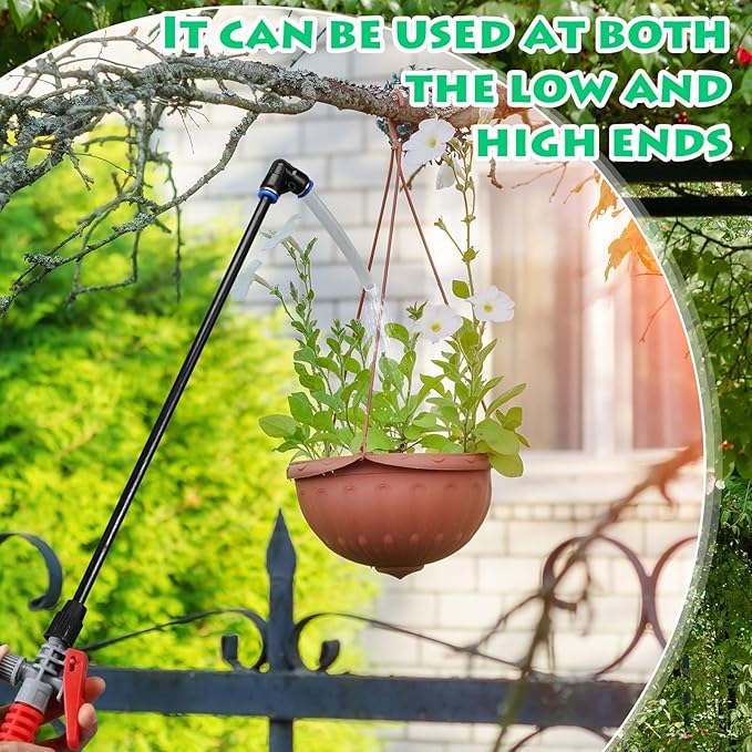 Honeydak 1.3 Gallon 5L Garden Pump Pressure Sprayer Watering Can Device for Watering Hanging Plant Basket Hard to Reach Pump Sprayer for Weeds, Lawn Care & Pesticides (Red)