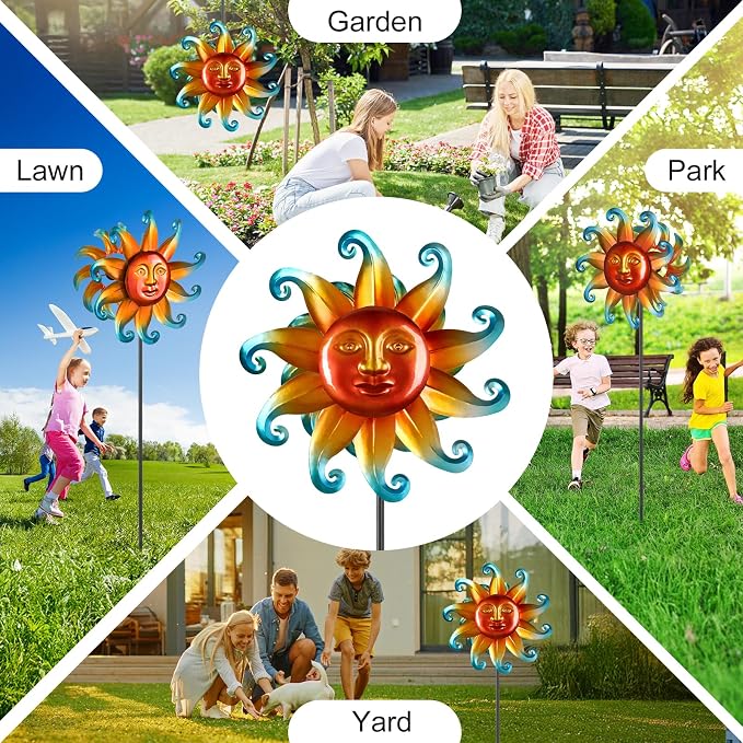 Wind Spinners Outdoor Metal- 60 Inch Kinetic Wind Spinners Metal Garden Outdoor Decor for Yard and Garden Kinetic Windmills Unique Gifts for Friends and Family
