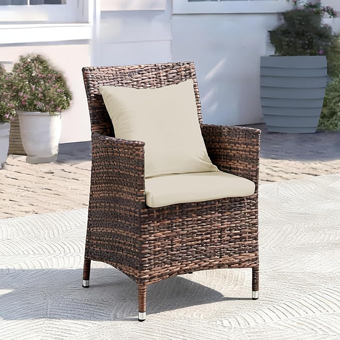 Waterproof 3-Piece Patio Sofa Cushion Cover Set - Replacement Covers for Outdoor Wicker Furniture, Bench & Seat Cushions with 4pcs Throw Pillow Cover
