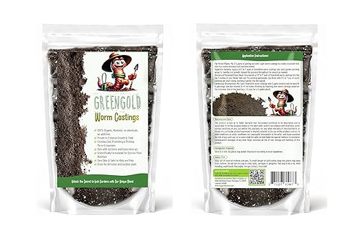 GARDENWISE Organic Worm Castings Earthworm Castings Fertilizer for Nutrient-Rich Soil and Healthy Plant Growth (5 QUARTS)
