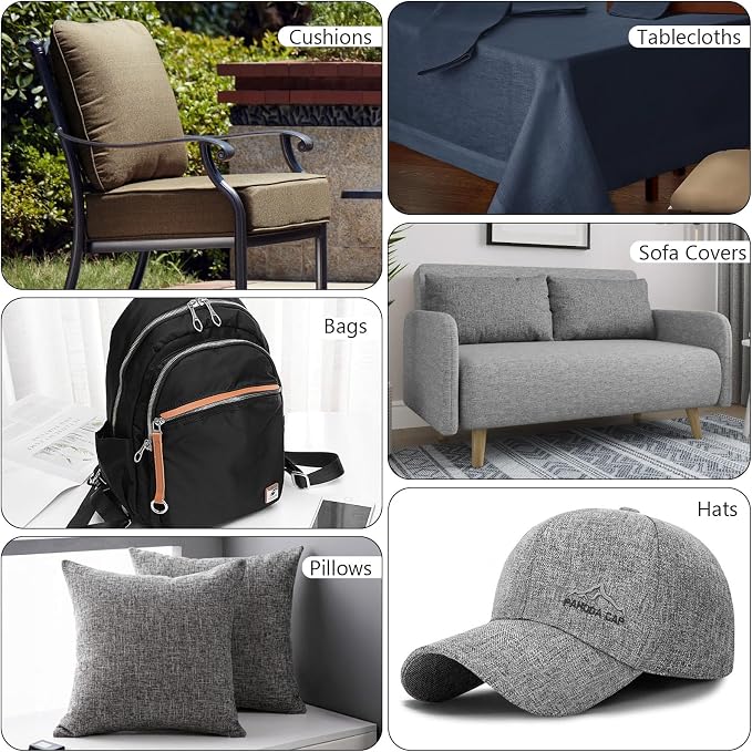 Waterproof Canvas Fabric by The Yard, 58inch 600D Upholstery Fabric Polyester Material Outdoor Water Resistant Material for Sewing Chair Patio Cushion Bag Sofa Seat Repair, 5 Yard Coffee