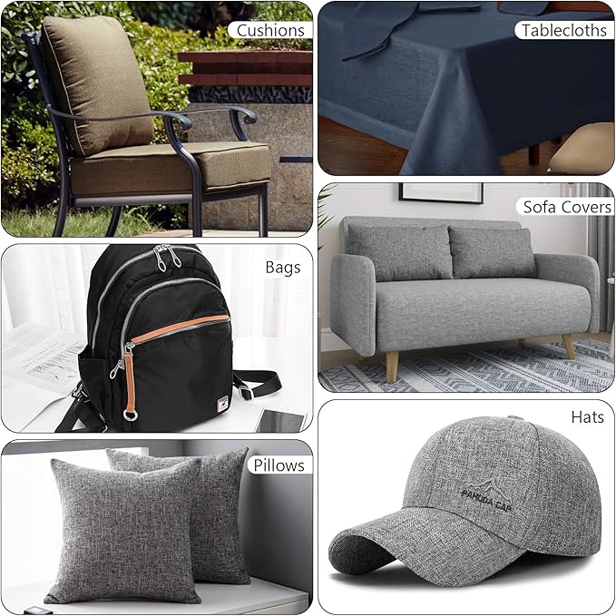 Waterproof Canvas Fabric by The Yard, 58inch 600D Upholstery Fabric Polyester Material Outdoor Water Resistant Material for Sewing Chair Patio Cushion Bag Sofa Seat Repair, 1 Yard Coffee