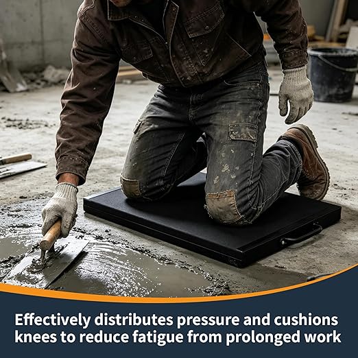 16.73" X 13.18" Concrete Knee Board, Metal Base Knee Boards for Concrete Work, Foam Kneeler Board Extra with Handles, Suitable for Construction, Home Renovation, Gardening And Cleaning