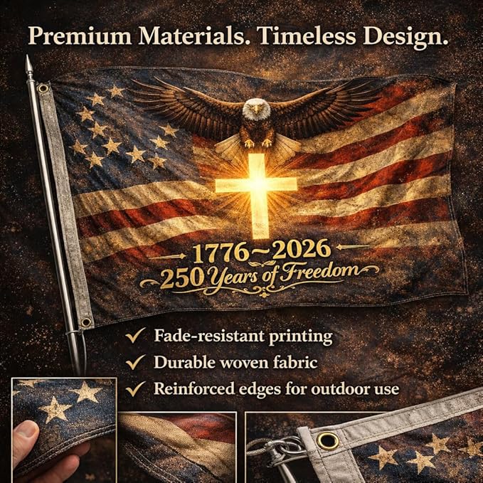 Us 250 Flag – 250th Anniversary USA Double Sided 3-Ply Outdoor Flag, We The People 1776-2026 Patriotic Yard & House Banner for 4th of July (5, 3X5)