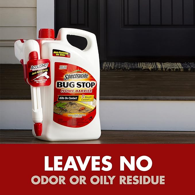 Spectracide Ready-to-Use Bug Stop Home Barrier AccuShot Power Spray, 1.33-Gallon, 4 Pack