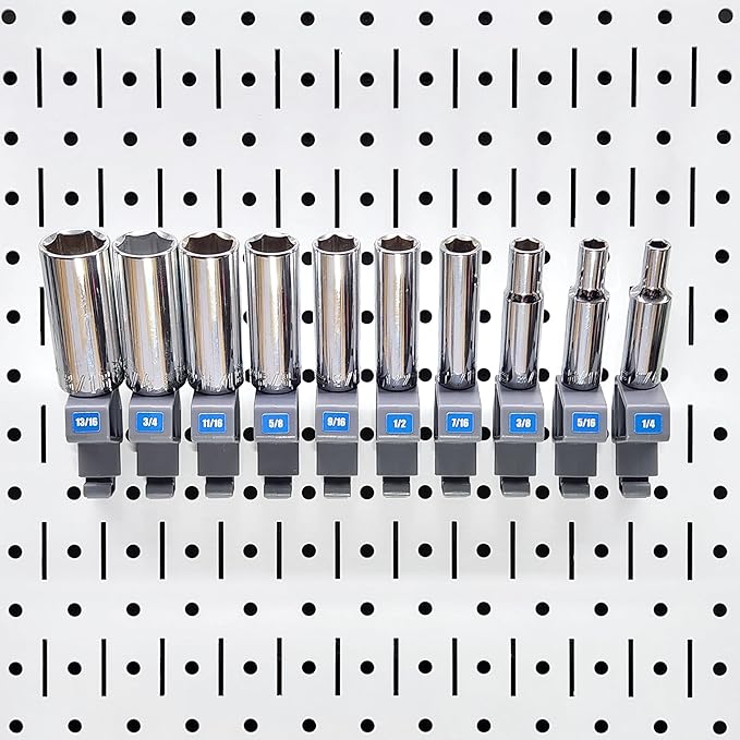 71-piece Bracket Kit | Compatible with Wall Control | Assorted Hooks to hangscrewdrivers sockets Pliers Hammers Calipers Merchandise Scissors Paint Brushes for Tool wall Organization
