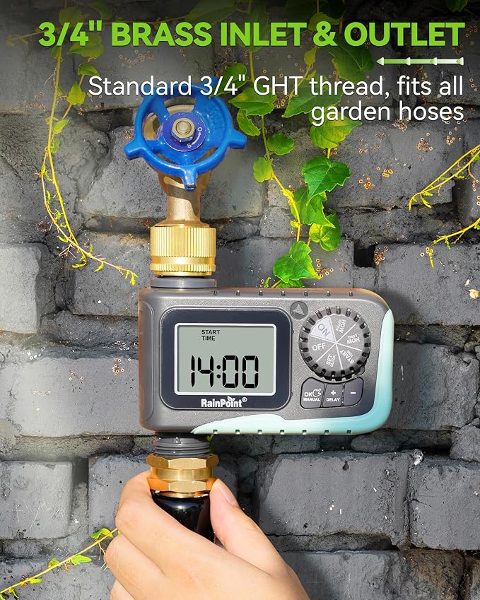 RAINPOINT Sprinkler Timer with Garden Hose Nozzle