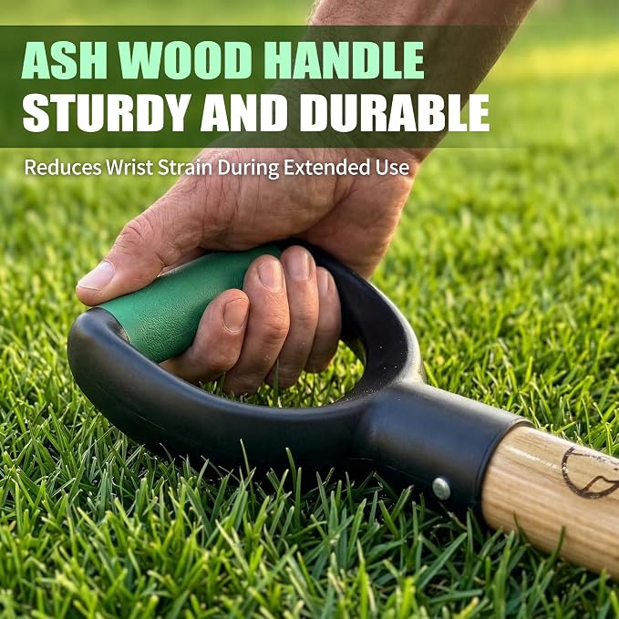Garden Shovel for Digging, 29 Inch Small Shovel with Ergonomic D-Handle, Heavy Duty Stainless Steel Gardening Shovel for Planting and Yard Work, Compact Beach Shovels for Sand, Soil and Landscaping