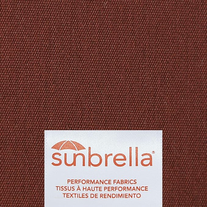 Unimatta Sunbrella Square Corner Seat Cushions, 19" x 19" x 3", Set of 4, Indoor Outdoor Water Repellent Universal Chair Pads with Ties for Patio Furniture, Garden Deck Dining Chairs, Canvas Henna