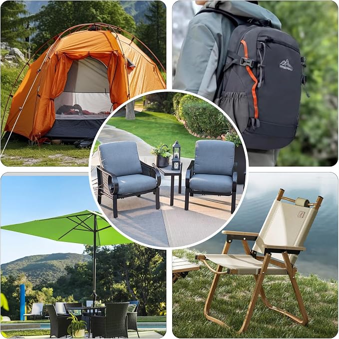 Waterproof Canvas Fabric by The Yard 58inch 600D Upholstery Material Polyester Fabric Outdoor Water Resistant Fabric for Sewing Chair Patio Cushion Purse Bag Interior, Pre Cut 5 Yard Khaki