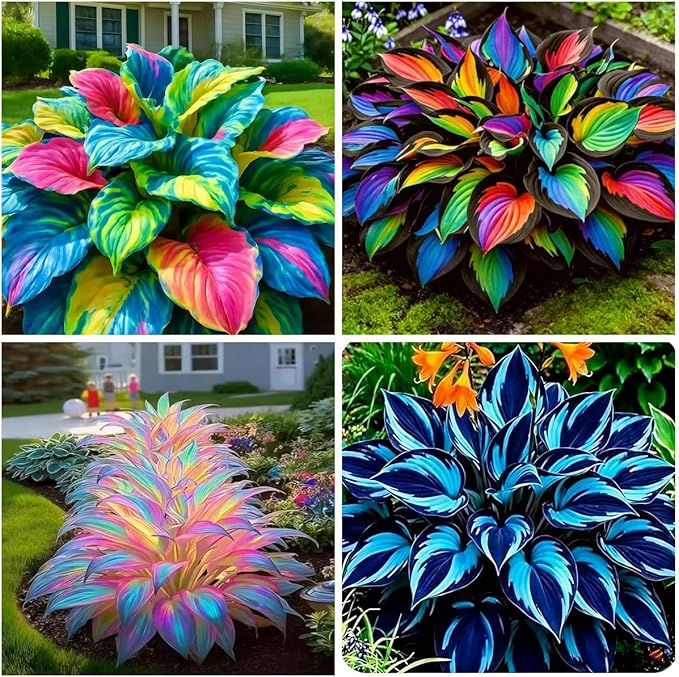 305+ Hosta Seeds Mix for Planting,Rare Hosta Seeds Mixed Colors,Dual Use for Ground Cover & Pots, Create Cool Shaded Garden Outdoor