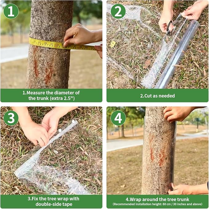 Thickened PVC Tree Guard - Transparent, Iguana & Squirrel Deterrent, Reusable Wrap