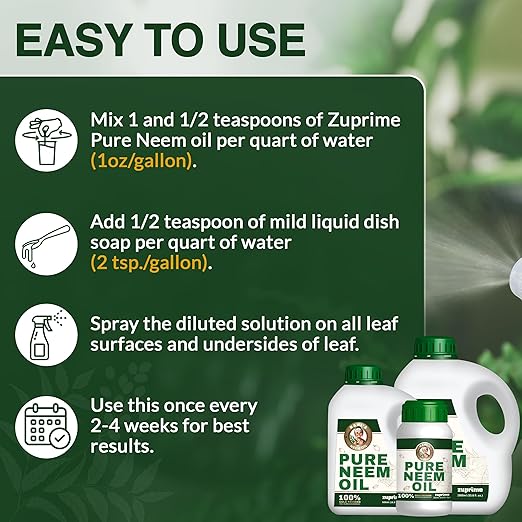 Nani's Pure Neem Oil for Plants Concentrate - Dilute for Use as Organic Neem Oil Spray for Plants, Outdoor & Indoor Use - 100% Cold Pressed - Horticultural Enhanced Plant Health & Shine Need (17 oz)