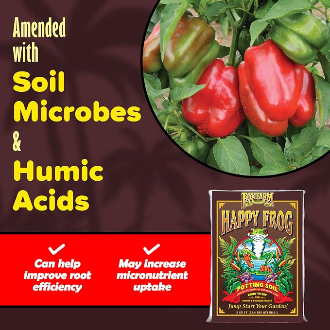 FoxFarm Happy Frog Potting Soil, 2cu ft (Pack of 10) - for Indoor/Outdoor Container Plants - Contains Mycorrhizae and Humic Acids