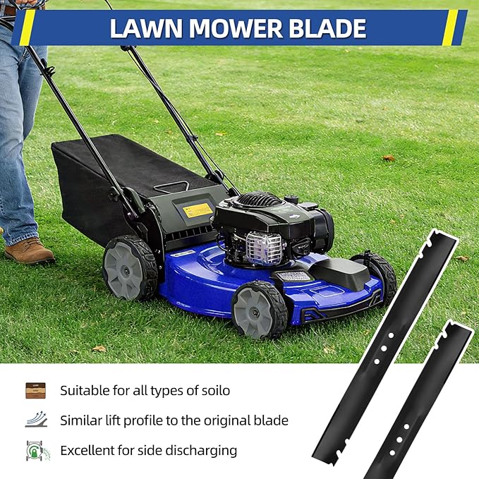 GICOOL 1 Pack 22" Mulching Mower Blade for Toro Recycler & Troy-Bilt, Replaces OEM 131-4547-03, 108-9764-03, 131-4546-03, 104-8697-03, Fits Toro Models 20016 20017 20332 20071 20330C 20065