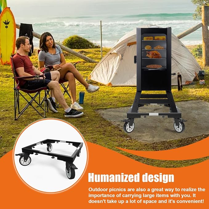 I'Ezonk 5 Inch Casters Wheels All Steel Smoker Stand，Electric Smoker&Vertical Electric Smoker&Digital Electric Smoker Universal Mobile Stand