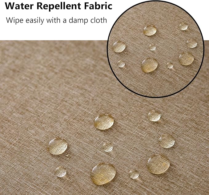 Patio Seat Cushion Covers,Washable Slip Covers Replacement,Waterproof Outdoor Furniture Chair Cushion Pillow Seat Cover for Couch,Garden,Sofa,Flax,22"×20"×4"(4 Covers Only)