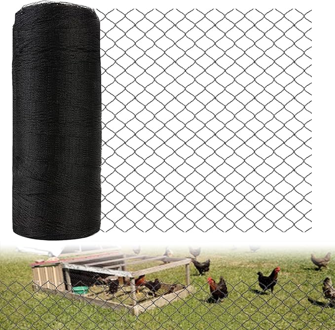 20x20ft Bird Netting for Chicken Coop 1/2 inch Mesh Heavy Duty Chicken Netting Animal Barrier, Poultry Netting Roof Cover for Chicken Run, Bird Net for Fruit Tree Against Birds Squirrels Rabbits