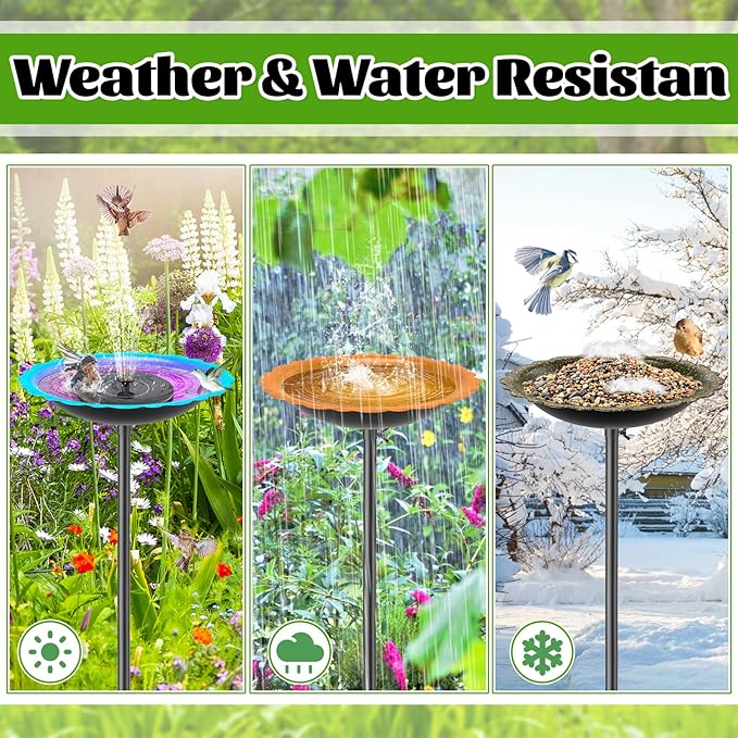MeyRoliz Metal Bird Bath for Outside, Detachable Birdbath Birdfeeder Bowl, Freestanding Birdfeeders Bird Bath Bowl for Garden (Orange)
