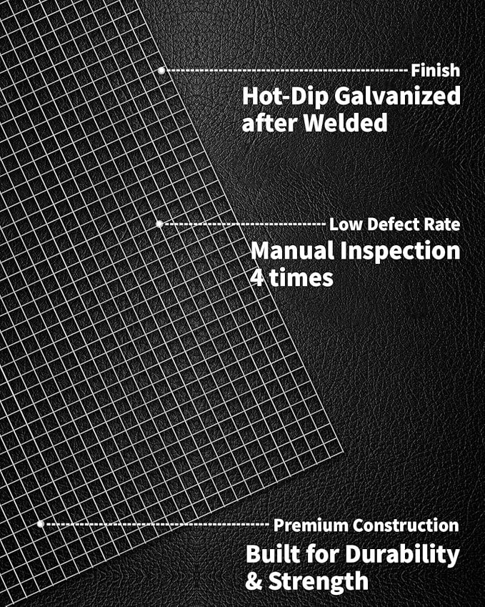 Galvanized Hardware Cloth 1/4 inch 36 x 100 Ft 23 Gauge - Hot-Dip Galvanized After Welding - Chicken Wire Fencing Wire Mesh Roll Welded Wire Fencing Rodent Wire Mesh Fence