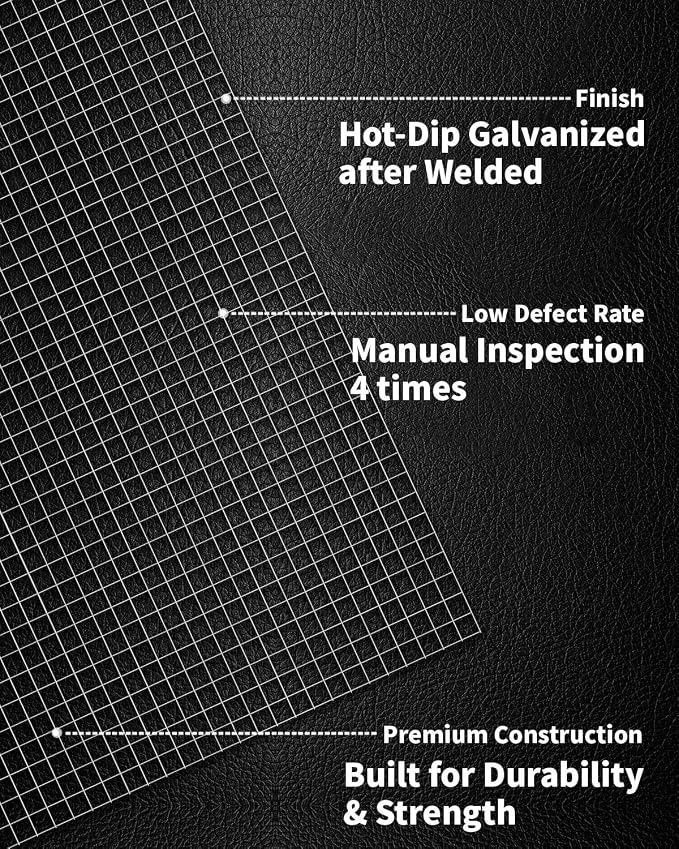 Hardware Cloth 1/4 inch Mesh 48" x 100' 23-Gauge - Hot-Dip Galvanized After Welding - Ideal for Chicken Wire Fencing, Gopher Barriers, Garden Fence, Snake Fencing