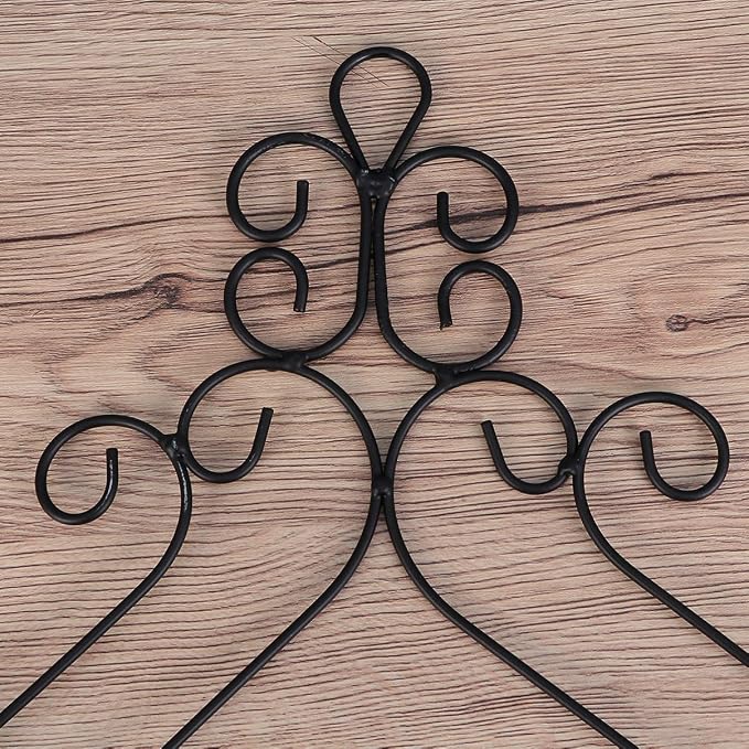 Metal Wall Planter Basket Hanging Plant Basket Flower Holder Half Round Hanging Flower Baskets for Porch Balcony Fence Decor Black