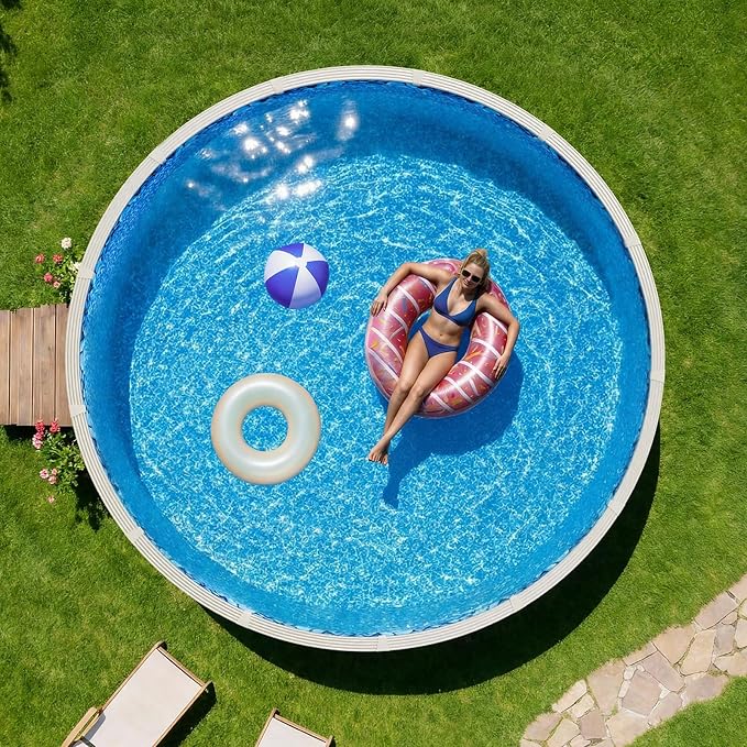 VEVOR 24-ft Round Above Ground Pool Liner, Overlap Pool Liners, Thickend Upgraded Gauge Vinyl, 48-to-54inch Wall Height, Designed for Steel Sided Above-Ground Swimming Pools