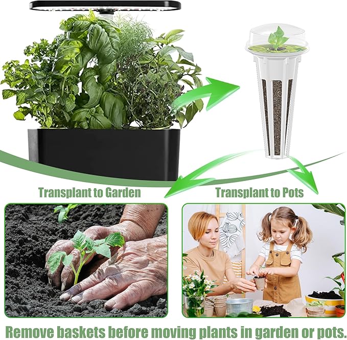 85Pcs Hydroponic Pods Supplies for Aerogarden Pods, Grow Anything Kit, Hydroponics Garden Accessories, 24 Grow Sponges 12 Grow Baskets 12 Grow Domes 24 Pod Labels 6 Spacers 6 Plant Labels 1 Tweezer