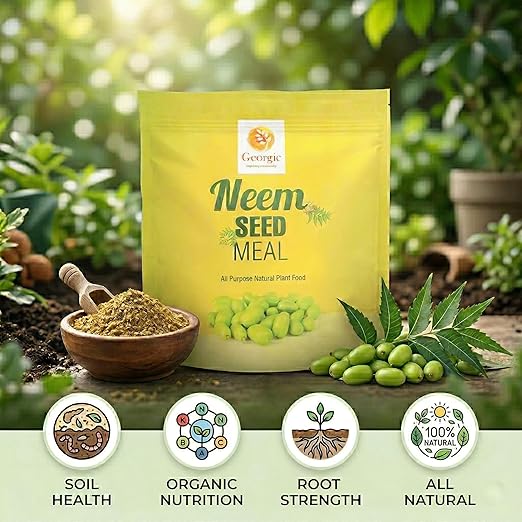 Premium Neem Seed Meal - All Natural Fertilizer for Gardening and Soil Amendment - Protect Your Garden with Organic Neem Cake Fertilizer (Pack of 2)