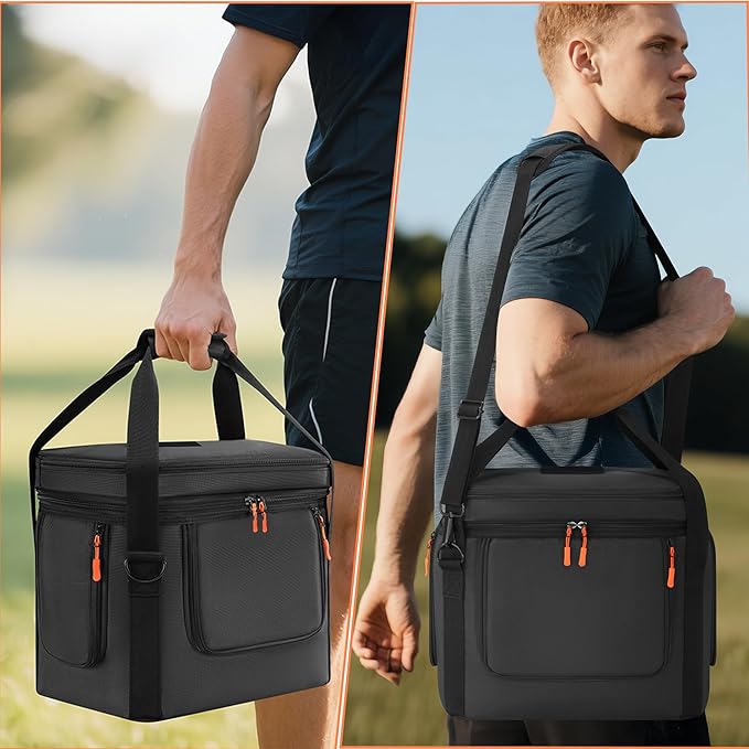 Carrying Case Compatible with Anker SOLIX C1000/C1000 Gen 2/C800/C800 Plus, Portable Power Station Bag with Shoulder Strap, Portable Generator Cover Compatible for Outside (Black, without wheels)